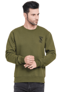 Premium Olive Green Unisex Sweatshirt - Crafted from 100% Cotton, this timeless and versatile sweatshirt effortlessly blends comfort and style for men and women. The soft olive-green hue adds sophistication, making it an ideal choice for various occasions. Experience the luxurious warmth of the cotton fleece inside, creating a cocoon of comfort. Perfect for creating stylish outfits, pair it with jeans for a trendy look. Available for sale, this fashionable and durable sweatshirt is a must-have addition to your wardrobe.