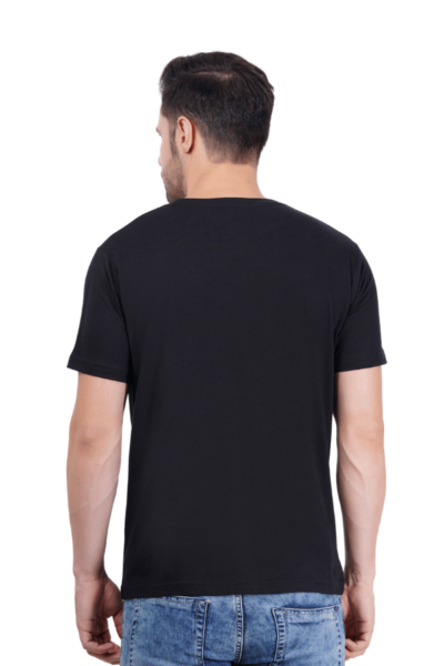 Ramil wearing Black T shirt and back side of the T shirt. This photo is 3rd photo for the products.